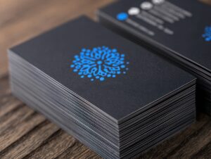 Stack of Business Cards with Specialty Finish