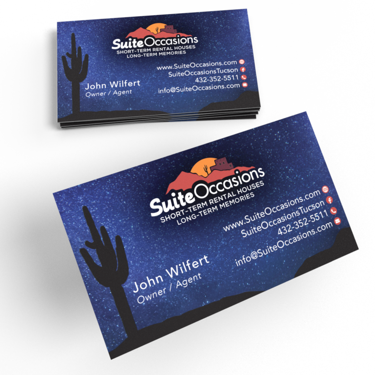 A branded business card designed by Cdesigns Marketing