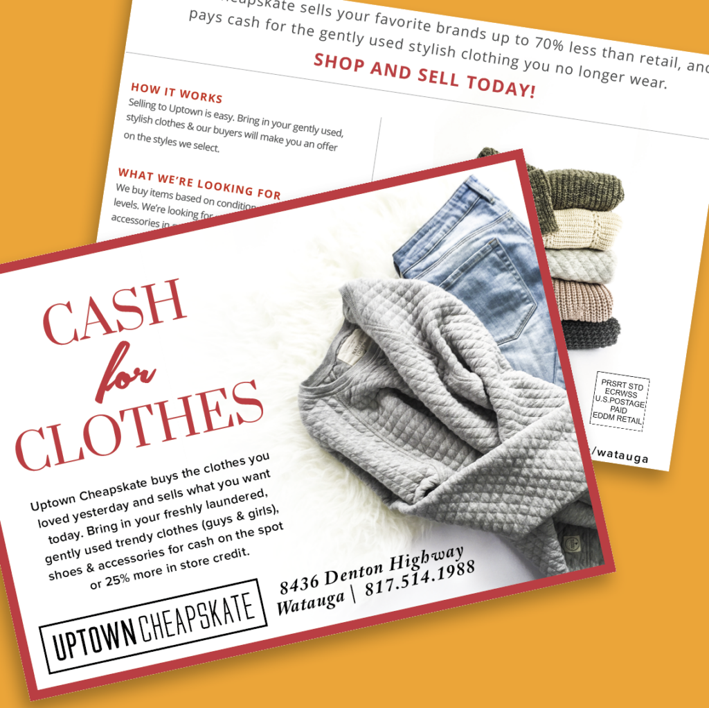 An EDDM postcard mailer designed, printed, processed, and mailed by Cdesigns