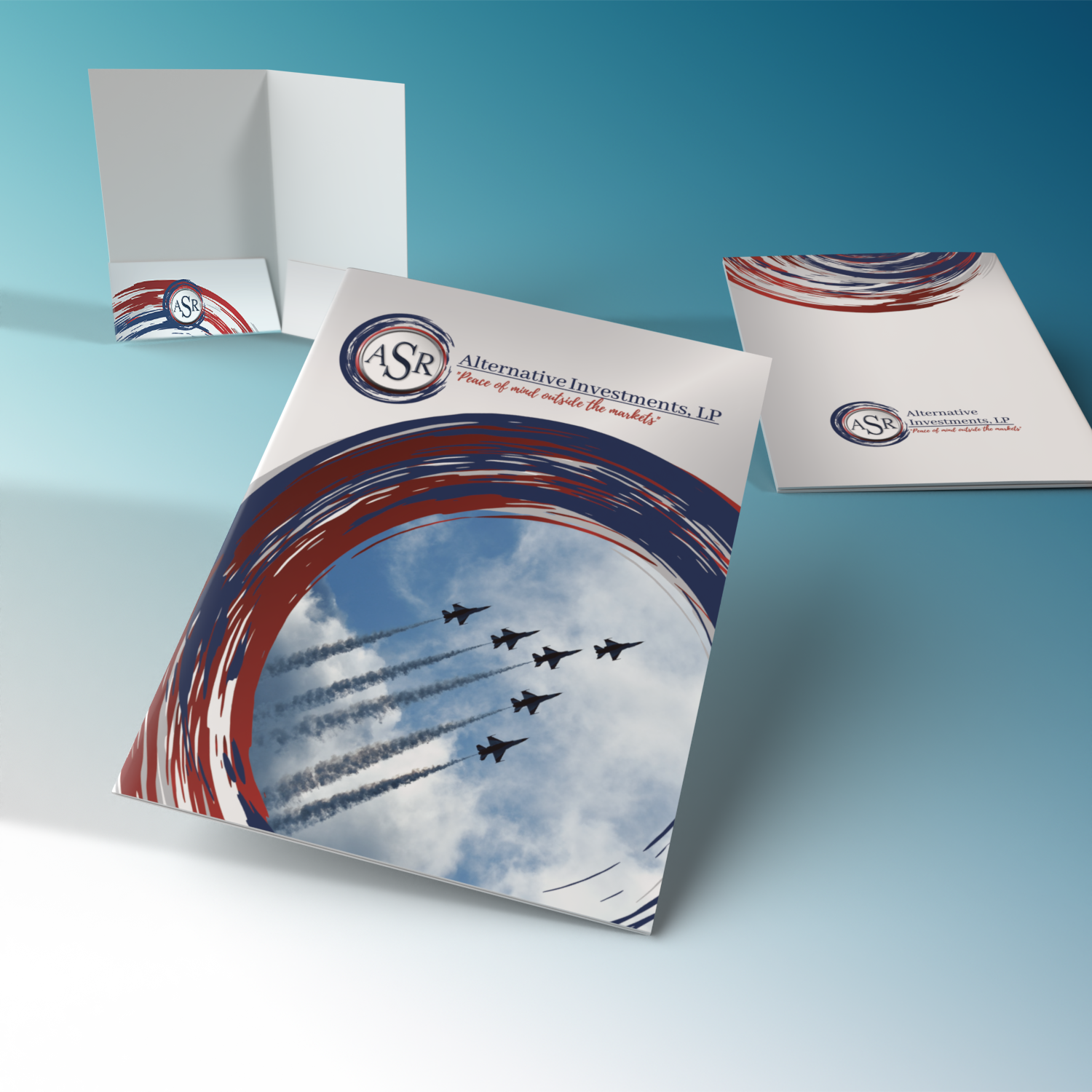 Printed marketing materials at Cdesigns Marketing include presentation folders.